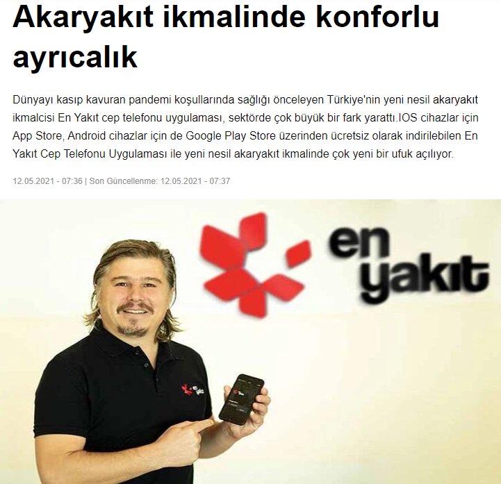 Akaryakıt ikmalinde konforlu ayrıcalık