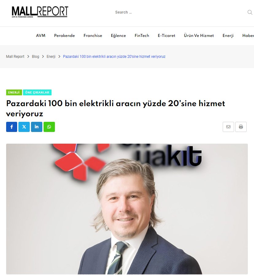 Pazardaki 100 Bin Elektrikli Aracın Yüzde 20’sine Hizmet Veriyoruz